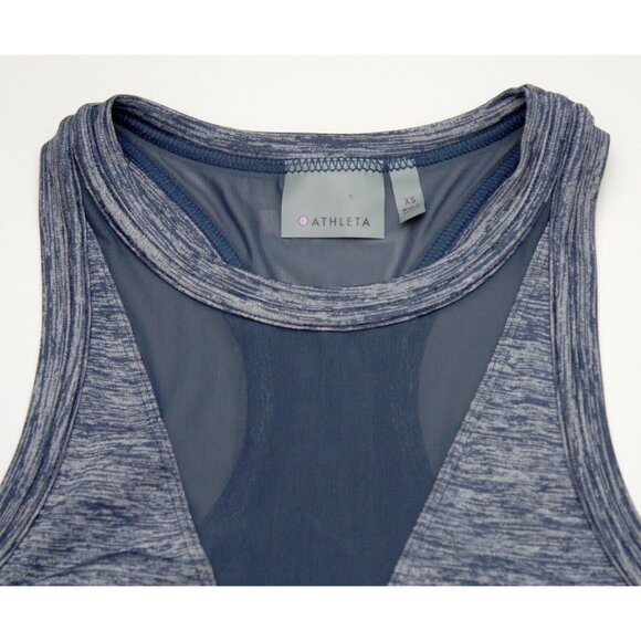 Athleta Womens Racerback Athletic Exercise Top XS Dark Blue and White - Picture 5 of 8